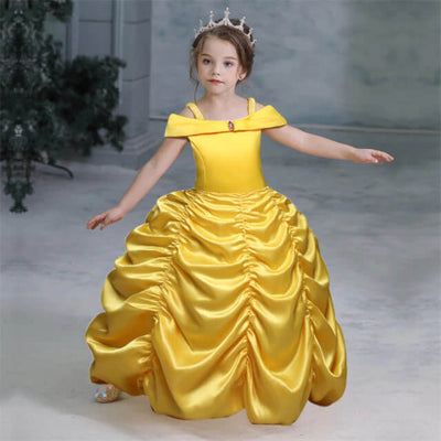 Prinzessin kleid mädchen gelb 
