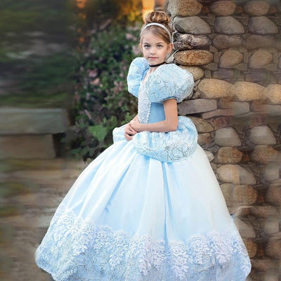 Prinzessin kostüm kinder blau 