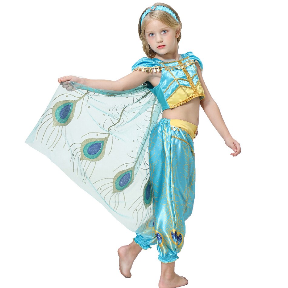FEESHOW Arabisches Prinzessin Kostüm | Pailletten Tanzkleid Für Bauchtanz & Fasching